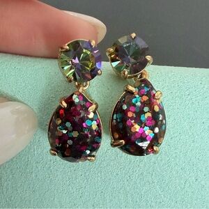 Kate Spade Glitter and Glee Confetti Drop Earrings - Gold/Multicolor